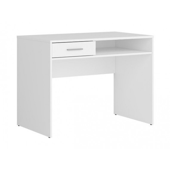 Skrivebord Nepo 100x76 cm - hvit matt - 1 skuff