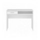 Skrivebord Nepo 100x76 cm - hvit matt - 1 skuff