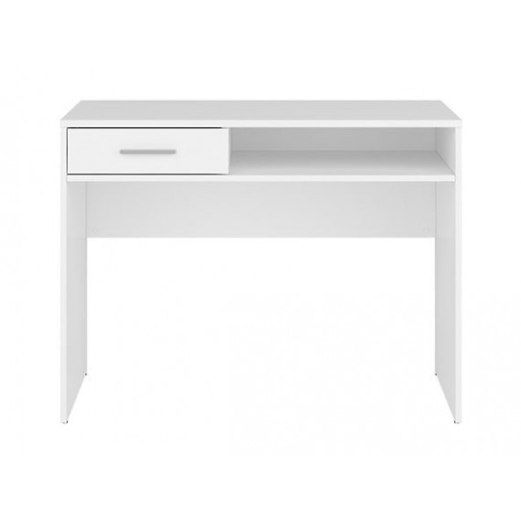 Skrivebord Nepo 100x76 cm - hvit matt - 1 skuff