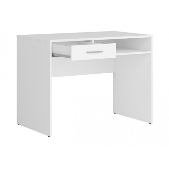 Skrivebord Nepo 100x76 cm - Hvit matt - 1 skuff