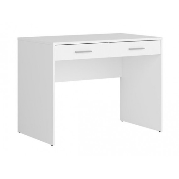 Skrivebord NEPO 100x76 cm - hvit matt - 2 skuffer