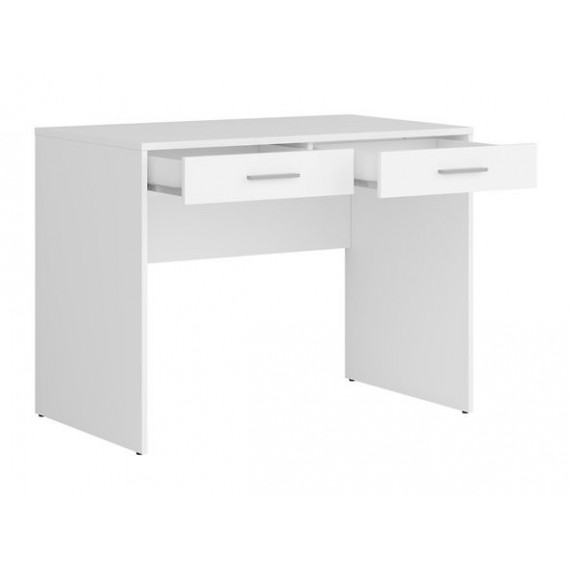 Skrivebord NEPO 100x76 cm - hvit matt - 2 skuffer