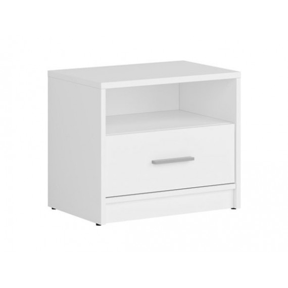 Nattbord NEPO 50x43 cm - hvit matt - 1 skuff