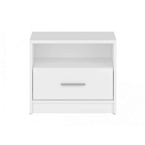 Nattbord NEPO 50x43 cm - Hvit matt - 1 skuff