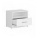 Nattbord NEPO 50x43 cm - Hvit matt - 1 skuff
