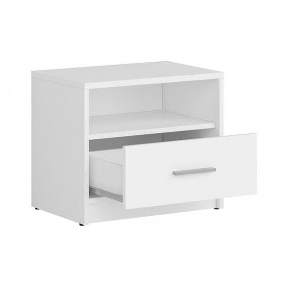 Nattbord NEPO 50x43 cm - hvit matt - 1 skuff