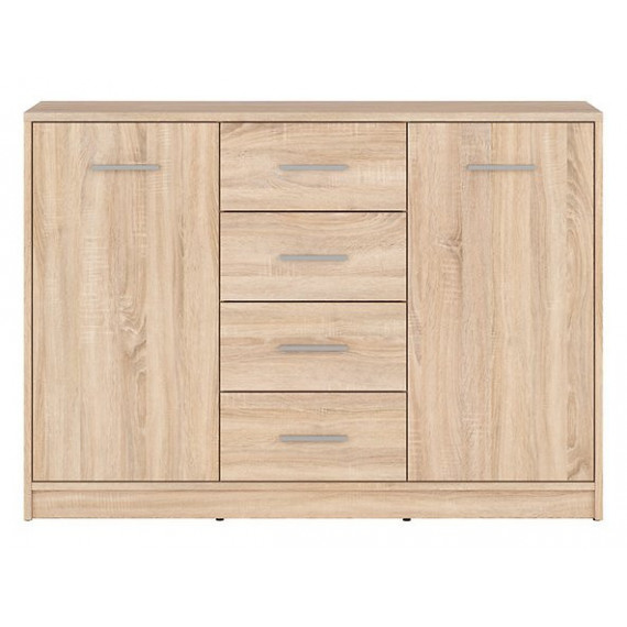Skjenk Zoom 119x84 cm - Eik sonoma - 2 dører - 4 skuffer