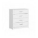 Kommode NEPO 80x84 cm - Hvit matt - 4 skuffer