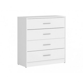 Kommode NEPO 80x84 cm - hvit matt - 4 skuffer