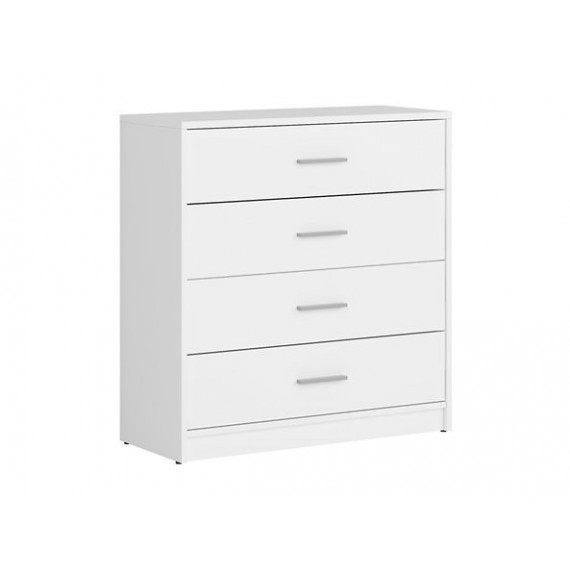 Kommode NEPO 80x84 cm - hvit matt - 4 skuffer