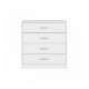 Kommode NEPO 80x84 cm - Hvit matt - 4 skuffer