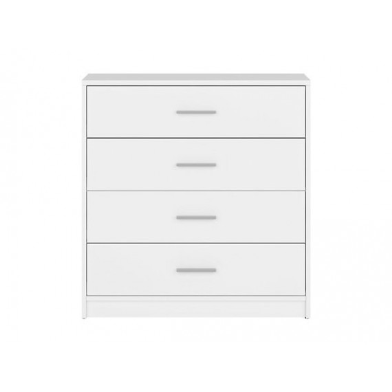 Kommode NEPO 80x84 cm - hvit matt - 4 skuffer