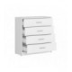 Kommode NEPO 80x84 cm - Hvit matt - 4 skuffer