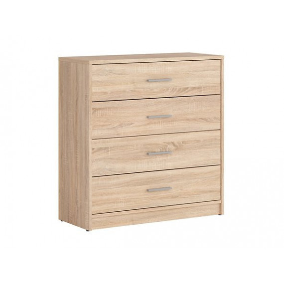 Kommode Zoom 80x84 cm - Eik sonoma - 4 skuffer