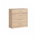 Kommode NEPO 80x84 cm - eik sonoma - 4 skuffer
