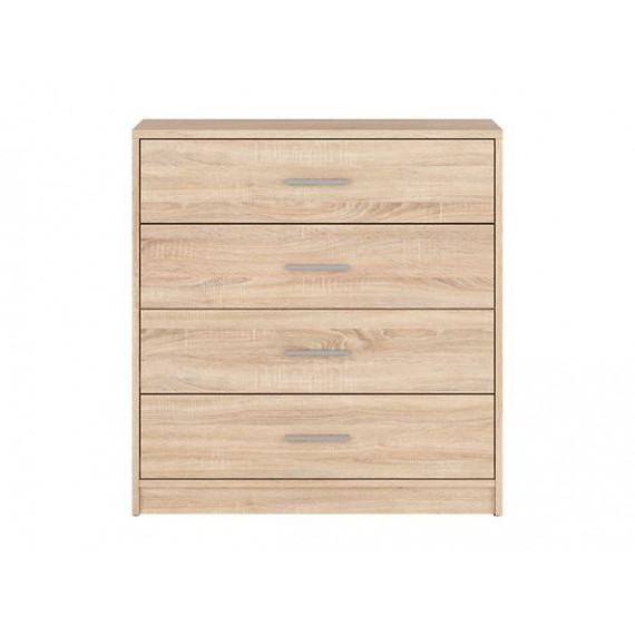 Kommode Zoom 80x84 cm - Eik sonoma - 4 skuffer