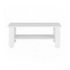Sofabord Nepo med hylle  115x46 cm - Hvit matt