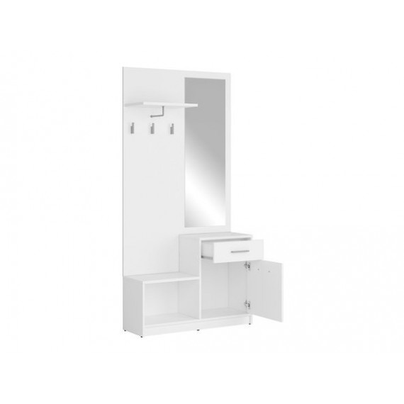 Entregarderobe Nepo 90x185,5 cm - Hvit matt