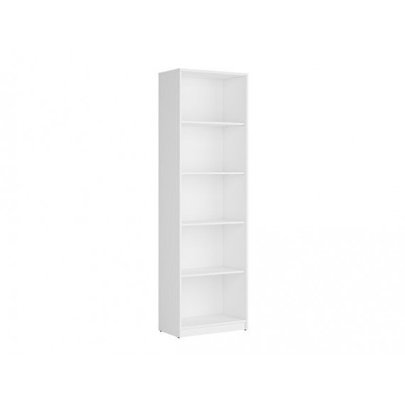 Reol Nepo 60x197 cm - hvit matt - 4 hyller