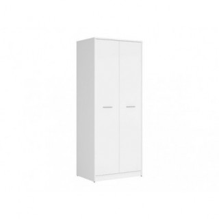 Garderobeskap Nepo 80x197 cm - hvit matt - 2 dører