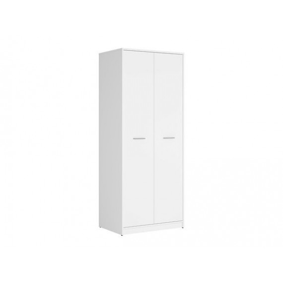 Garderobeskap Nepo 80x197 cm - hvit matt - 2 dører