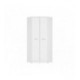 Hjørnegarderobe Nepo 80x197 cm - Hvit matt - 2 dører