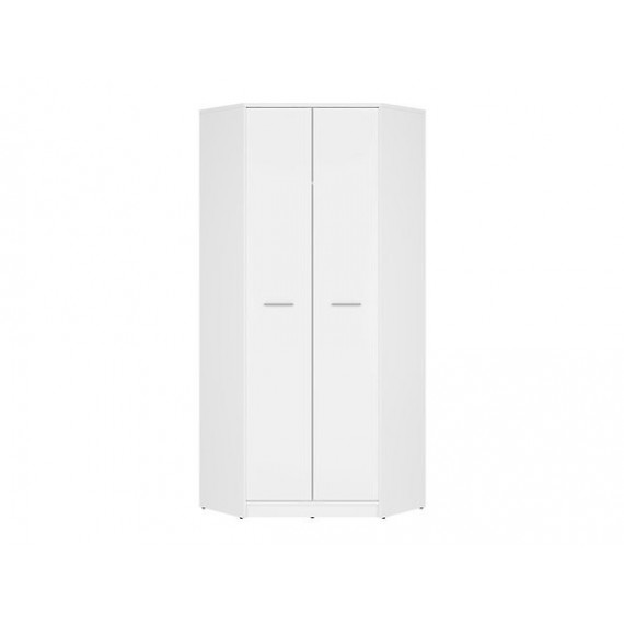 Hjørnegarderobe Nepo 80x197 cm - Hvit matt - 2 dører