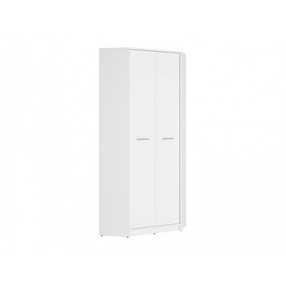 Hjørnegarderobe Nepo 80x197 cm - Hvit matt - 2 dører
