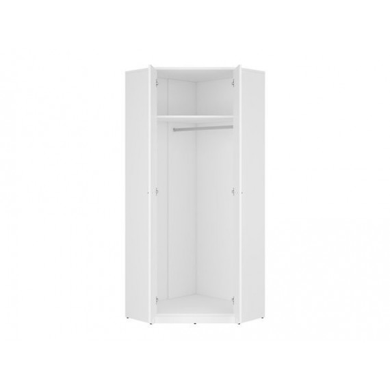 Hjørnegarderobe Nepo 80x197 cm - Hvit matt - 2 dører