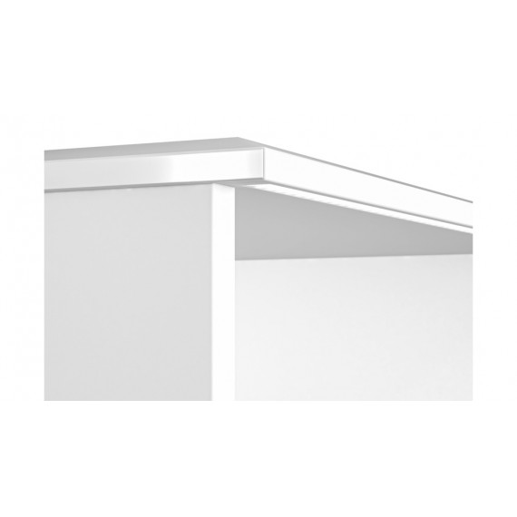 Nattbord Glam 45x53 cm - Hvit høyglans - 2 skuffer - LED