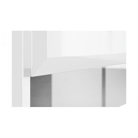 Toalettbord Glam 100x79 cm - Hvit høyglans - 1 skuff