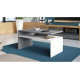 Sofabord Prima 90x50 cm - betong - hvit matt