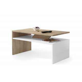 Sofabord Prima 90x50 cm - eik sonoma - hvit matt