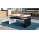 Sofabord Prima 90x50 cm - hvit matt - svart matt