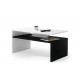 Sofabord Prima 90x50 cm - hvit matt - svart matt