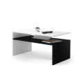 Sofabord Prima 90x50 cm - hvit matt - svart matt