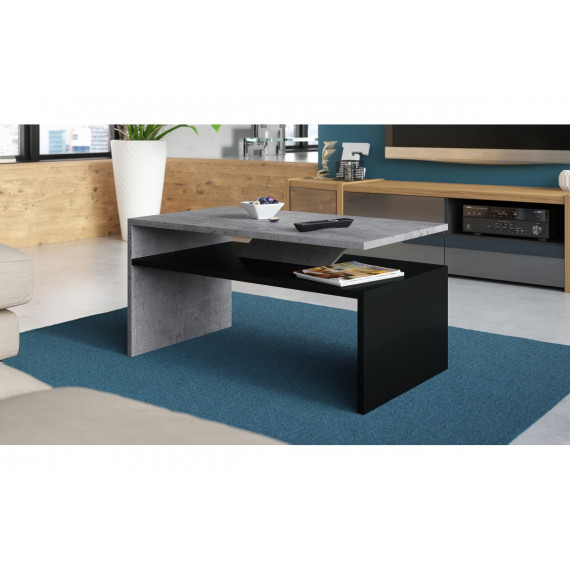 Sofabord Prima 90x50 cm - betong - svart matt