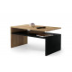 Sofabord Prima 90x50 cm - eik craft - svart - med hylle