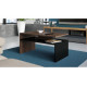 Sofabord Prima 90x50 cm - eik brun - svart matt