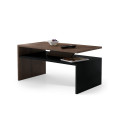 Sofabord Prima 90x50 cm - eik brun - svart matt