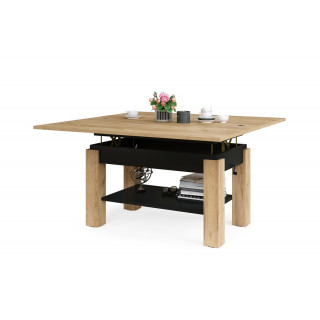 Sofabord Brawo 130 cm - oppbevaring - trelook - høyt