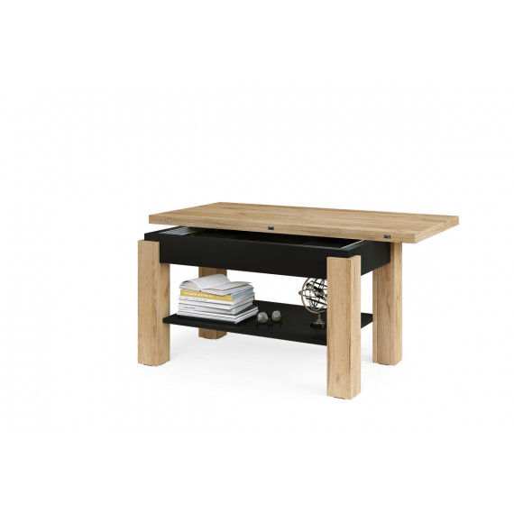 Sofabord Brawo 130 cm - oppbevaring - trelook - høyt