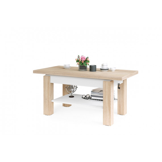 Sofabord Brawo 130 cm - sonoma eik - høyt - justerbart