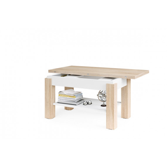 Sofabord Brawo 130 cm - sonoma eik - høyt - justerbart