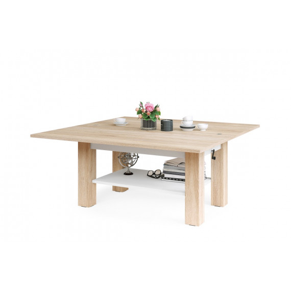 Sofabord Brawo 130 cm - sonoma eik - høyt - justerbart