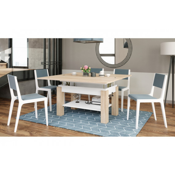 Sofabord Brawo 130 cm - sonoma eik - høyt - justerbart