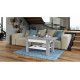 Sofabord Brawo 110x60 cm - betong - hvit matt - justerbart