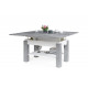 Sofabord Brawo 110x60 cm - betong - hvit matt - justerbart