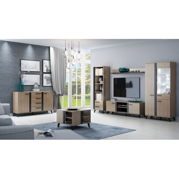 Vitrineskap Gaya 91x162 cm - med bein - Trelook