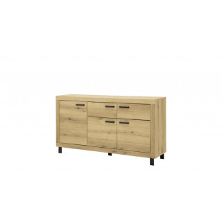 Skjenk Den 160x89 cm - Eikelook - 3 dører - 2 skuffer